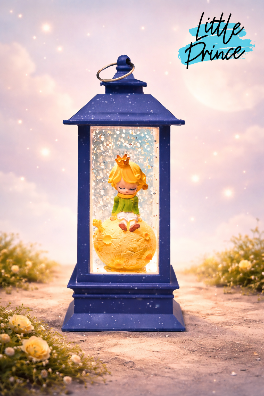 Küçük Prens Işıklı Kule Kar Küresi & Arkadaşa Hediye Set