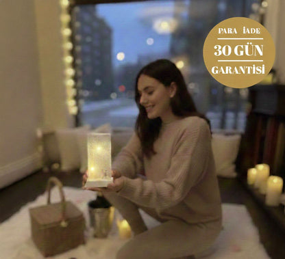 Sevgililer Tasarımlı Sokak Lambalı Kar Küresi